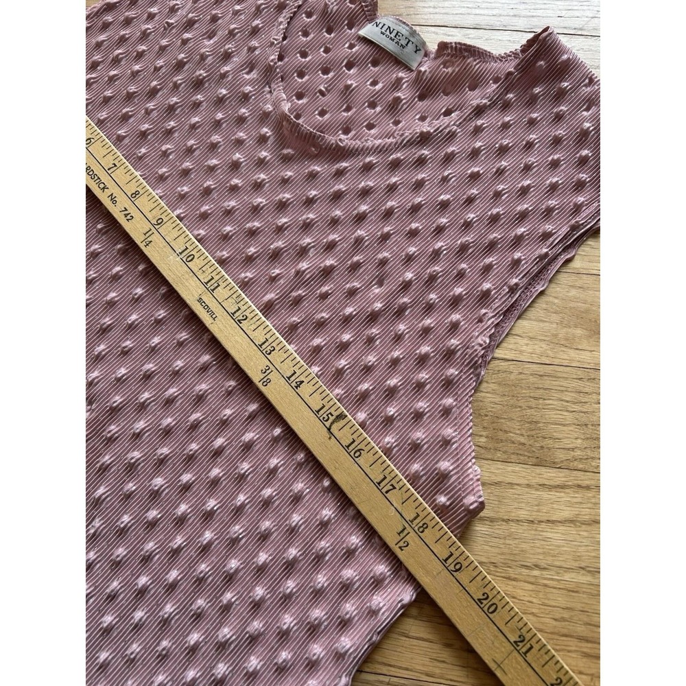 Vintage Brat Textured Bubble Ninety Sleeveless Top Size Large Y2k - Picture 6 of 7